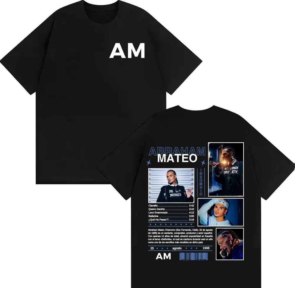 2025 Summer Rapper Abraham Mateo Tour Graphic Tshirts Unisexs Fashion T Short Sleeveshirt Unisex 100 Cotton Oversized T Shirt