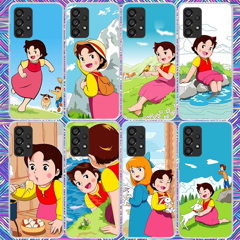 Heidi Cute Cartoon Phone Case For Samsung Galaxy A12 A52S A42 A32 A22 A51 A50 Note 20 Ultra 10 S10 Plus A71 A70 A31 A30 A10S Gal