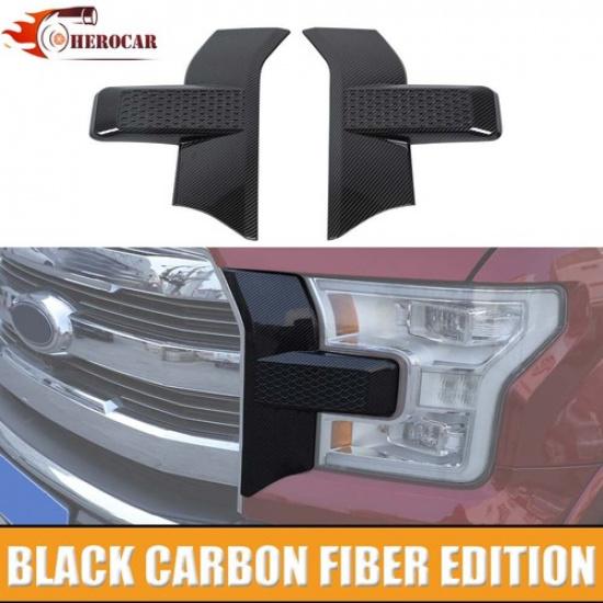 2x Car Front Bumper Headlight Grille Cover Trim for Ford F150 2015+ Accessories