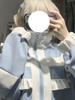XHSUKADO Stylish Long Sleeve Subculture Light Angel Color Light Size L Women's Zip-Up Hoodie, Top, Stand-Up Collar, Spring, Autumn, Winter,