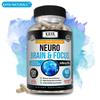 Neuro Focus Kapseln, DMAE DHA Ginkgo Biloba Bacopa Monnieri Rhodiola Rosea Vitamin B 120 Gemüsekapseln