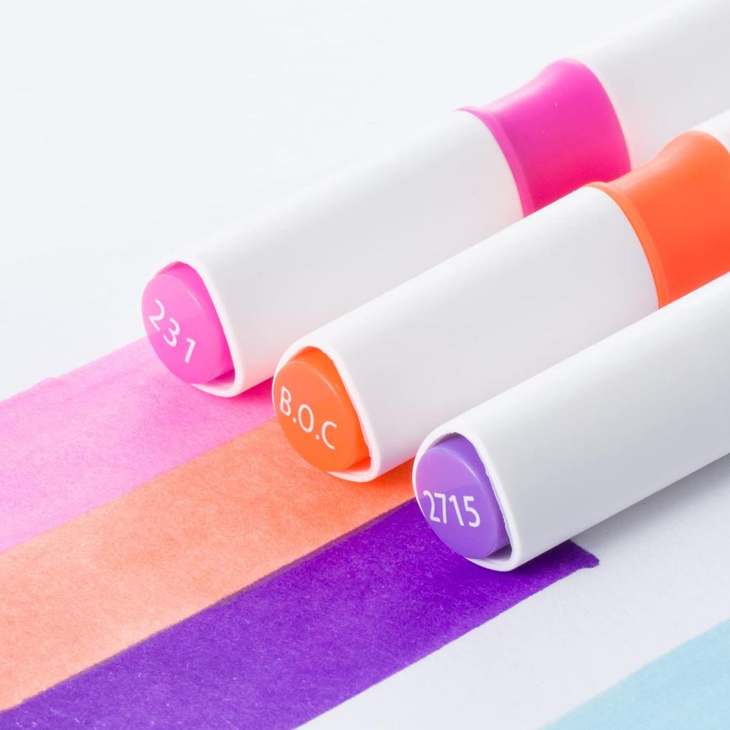Ohuhu Marker Pen Brush Type 48 Colors Beginner BrushBold Illustration Marker Triangular Axis Blender Pen Included Alcohol Marker A Set
