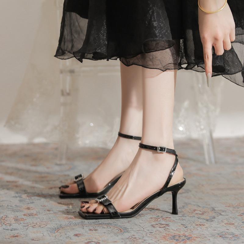 Stiletto Sandals Women's Summer New Models New Open-toed Hollow Temperament Socialite Versatile High Heels