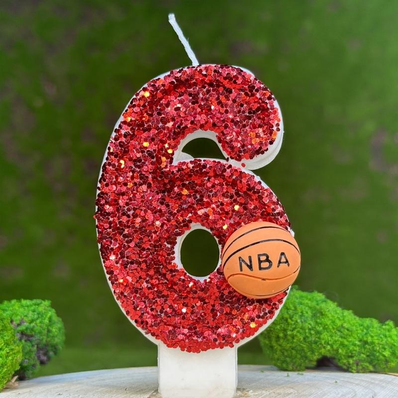 Creative Numbers Birthday Candle Cake Party Decoration Birthday Wax Diy Basketball Numbers