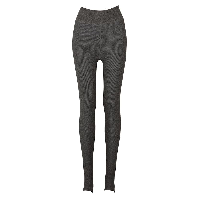 

[Kobe lettuce] [ Fleece lining ] 2 types of ribbed leggings to choose from [J1090] free Torenka short charcoal
