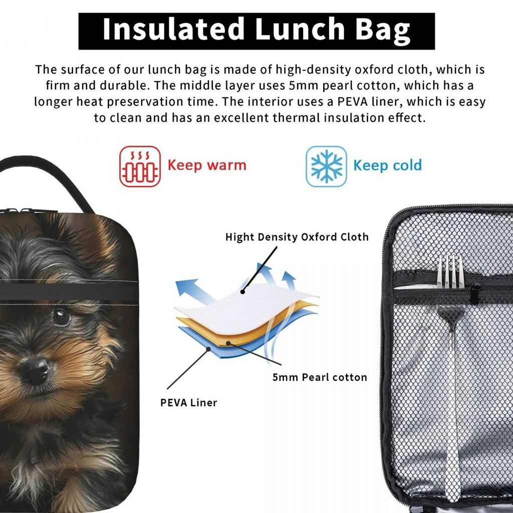 A Single Pack Of Yorkshire Insulated Lunch Bag for Women Office Cooler Thermal Food Box Tote Portable Lunch Boxes Container
