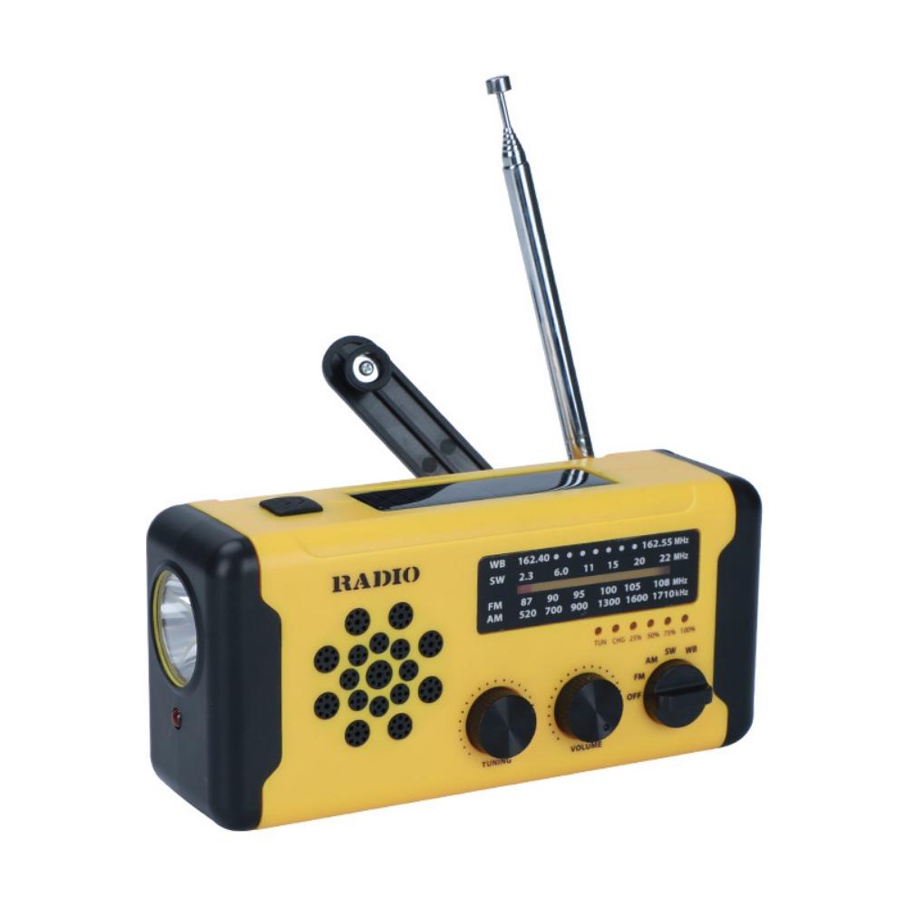 USB Charger Hand Crank Radio SOS Alarm LED Flashlight Emergency Weather Radio  Disaster Prevention