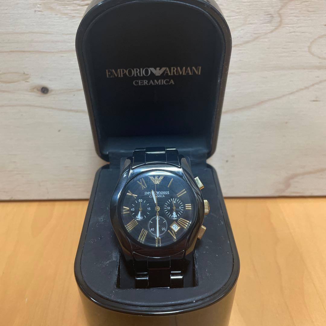 Used Working item Emporio Armani Ceramica AR1410 men s watch on discount