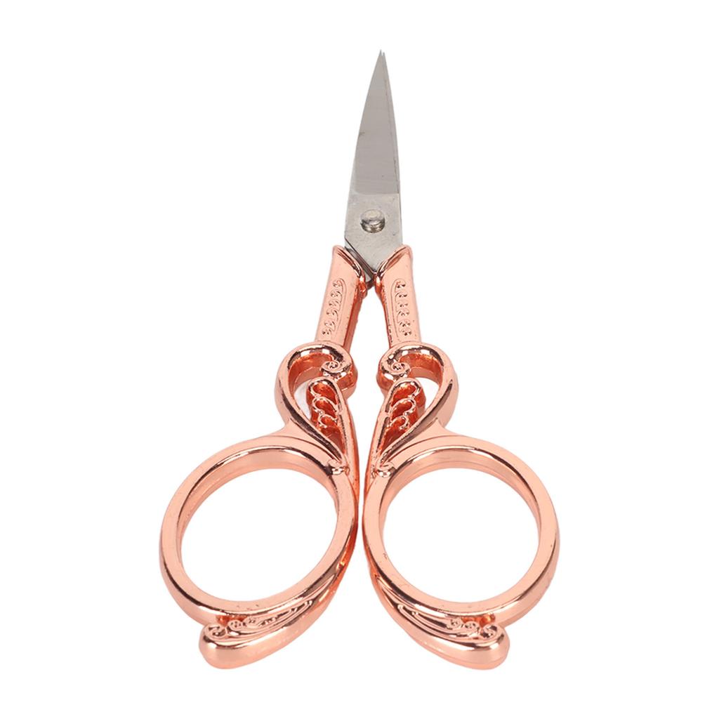 Vintage Scissors Stainless Steel Carved Handle Effort Saving Multifunction Craft Scissors for Embroidery Craft Art