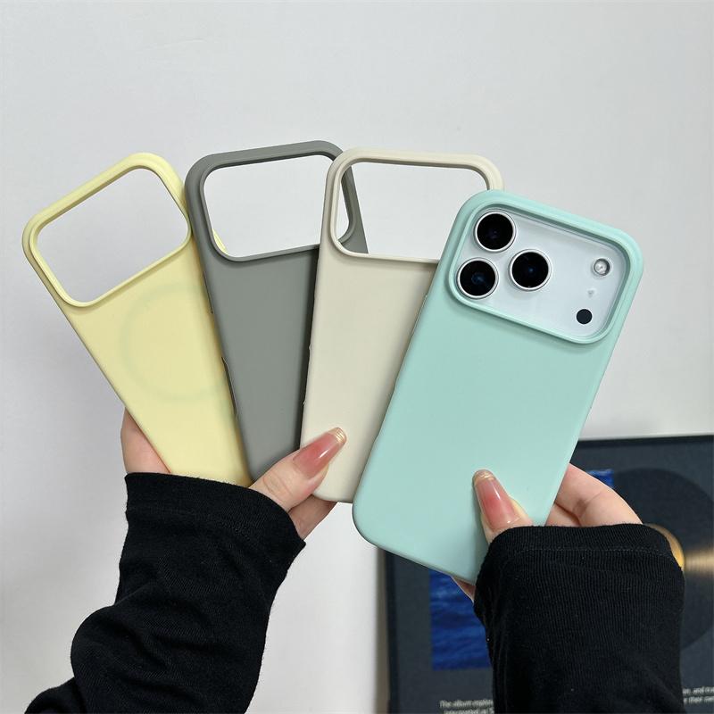 Magnetic Liquid Silicone Case for For Iphone 17 Air 16 1 14 Plus 13 12 Pro Max For Big Camera Hole Cover Shockproof Cover