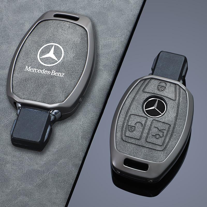CRT1 Alloy Style Car Key Case Cover Shell Fob For Mercedes Benz A B C E G Class C200 C300 E350 W205 E260L GLK A45 AMG BGA Accessories