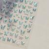 Gradient White Pink Butterfly Flower Shiny Stars Chic Spring Petal 5D Soft Adhesive Nail Art Stickers Decorations Manicure Decal