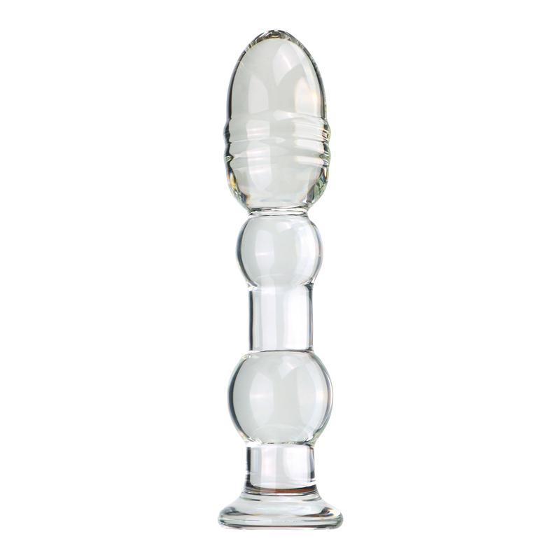 VaHppy Skleněné anální špunty Tenké a dlouhé Deep Anální vytahovací korálky Unisex Gay Sex Toys Dildo Masturbators SM BDSM