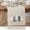 Christmas Table Runner Pine Trees Snowflakes Linen Table Runner Winter Holiday Party Kitchen Dining Table Decor Merry Christmas