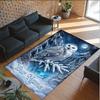 Birds Theme Crystal Velvet Floor Rug Personalized Custom Name Text Warm Carpet Home Decoration