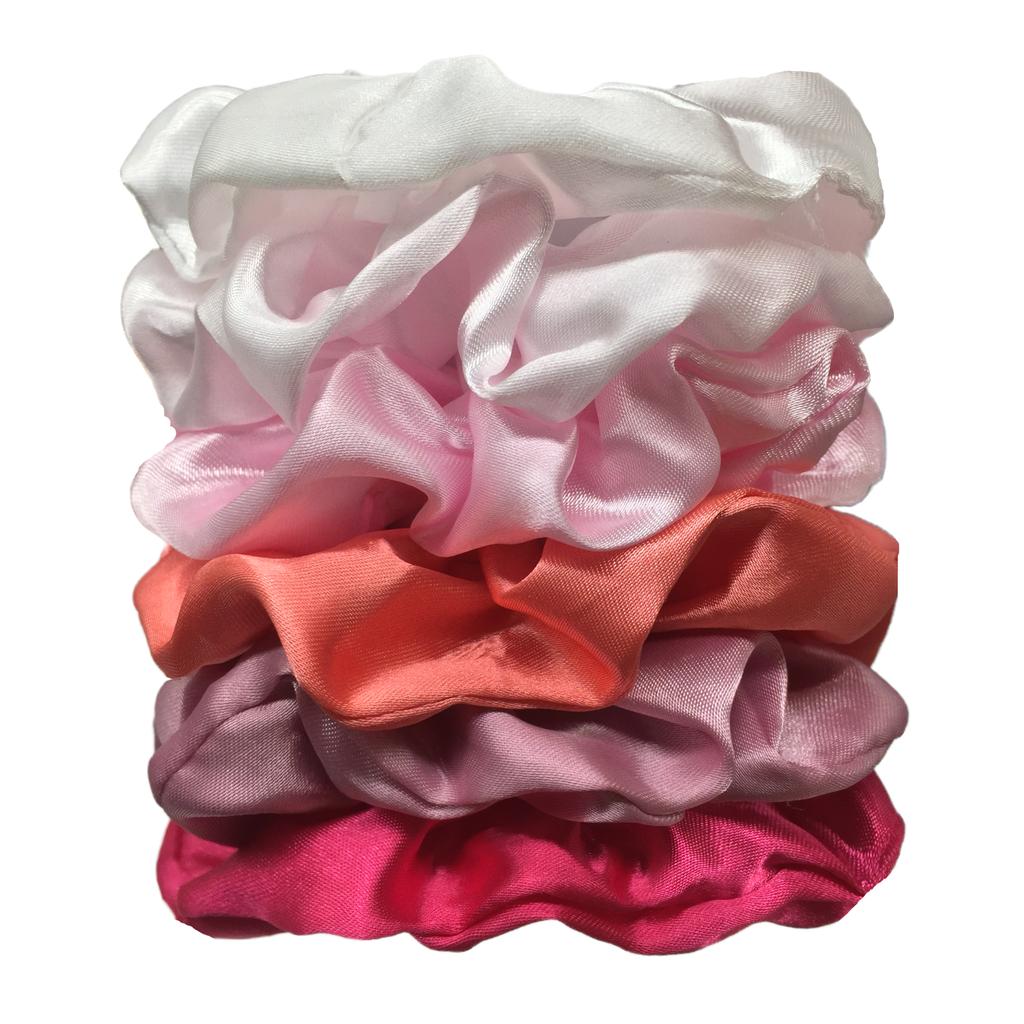 25/10//6 Stück Satin Scrunchies Mädchen Elastisches Haarband Pferdeschwanzhalter Haargummis Mode Damen Accessoires Uni Scrunchy