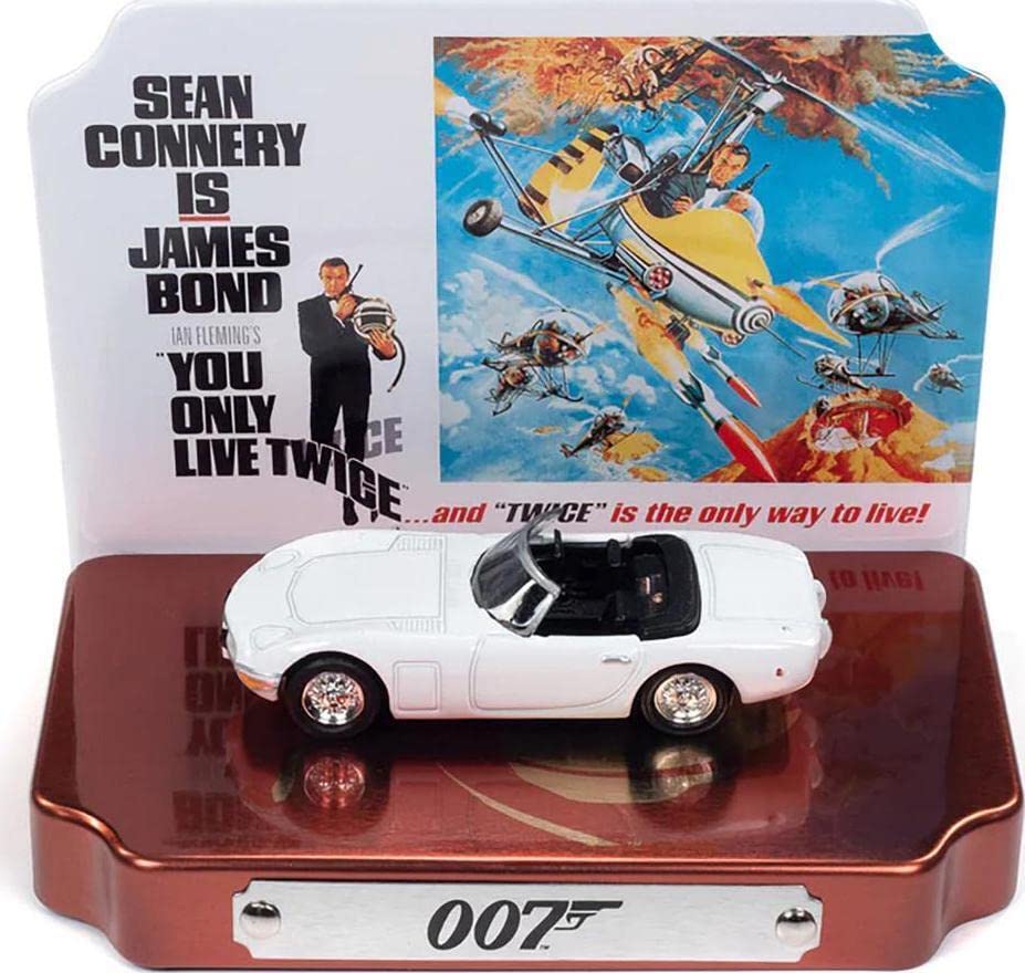 Johnny Lightning James Bond Toyota 2000GT 1967 White Only Live JLSP305 1/64 "You Twice" [Used]