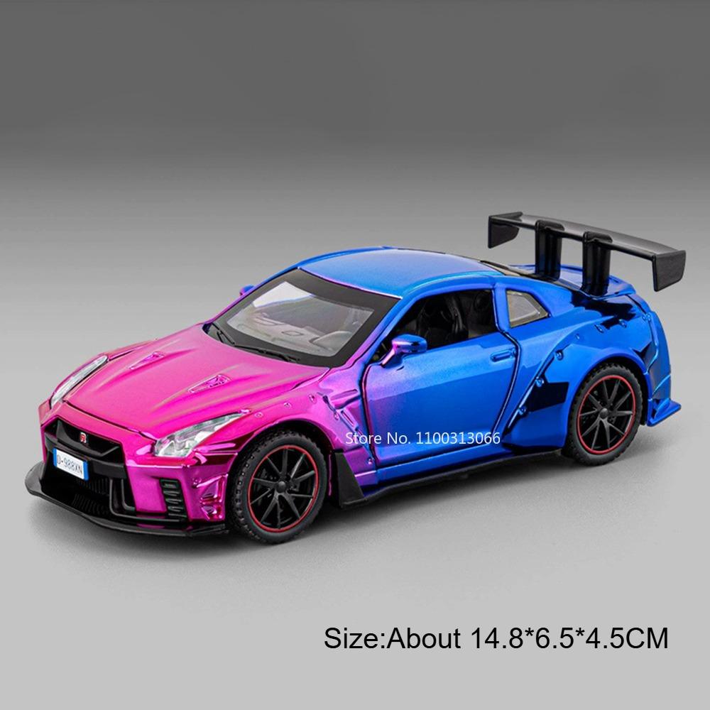 1:32 Alloy Diecast GTR MC20 Cars Models Toys Doors Opened Miniature Vehicles with Light Sound Sports Car for Collectible Item