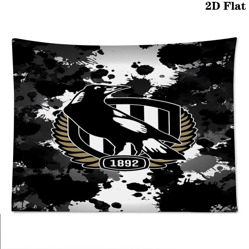 Collingwood Football Club Wandteppich Ästhetisches Wandbehang Gedruckter Stoffdecke Dekorative Wandteppiche für Schlafzimmer Wohnzimmer Heimdekoration