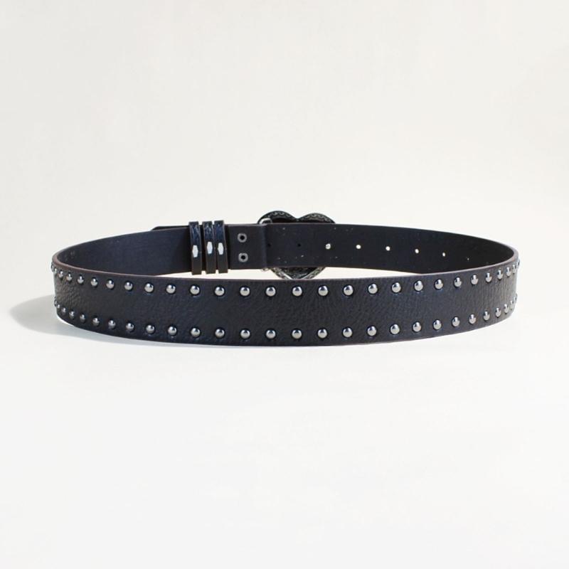 Gothic Waist Belt for Cowgirl Carved Silver Buckle Retro Silver Buckle Waist Chain Stylish Belt Fashion Accessories