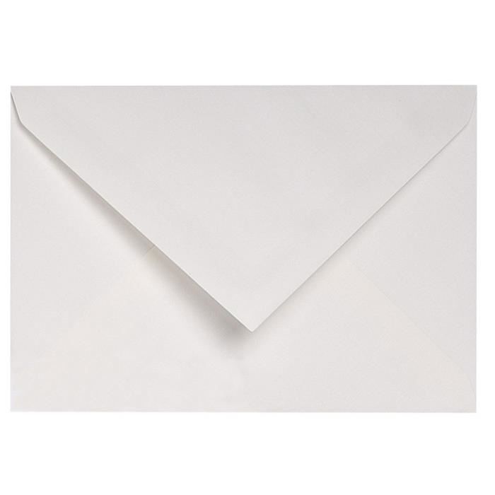 20 enveloppes doublées C6 toile impériale Blanc.