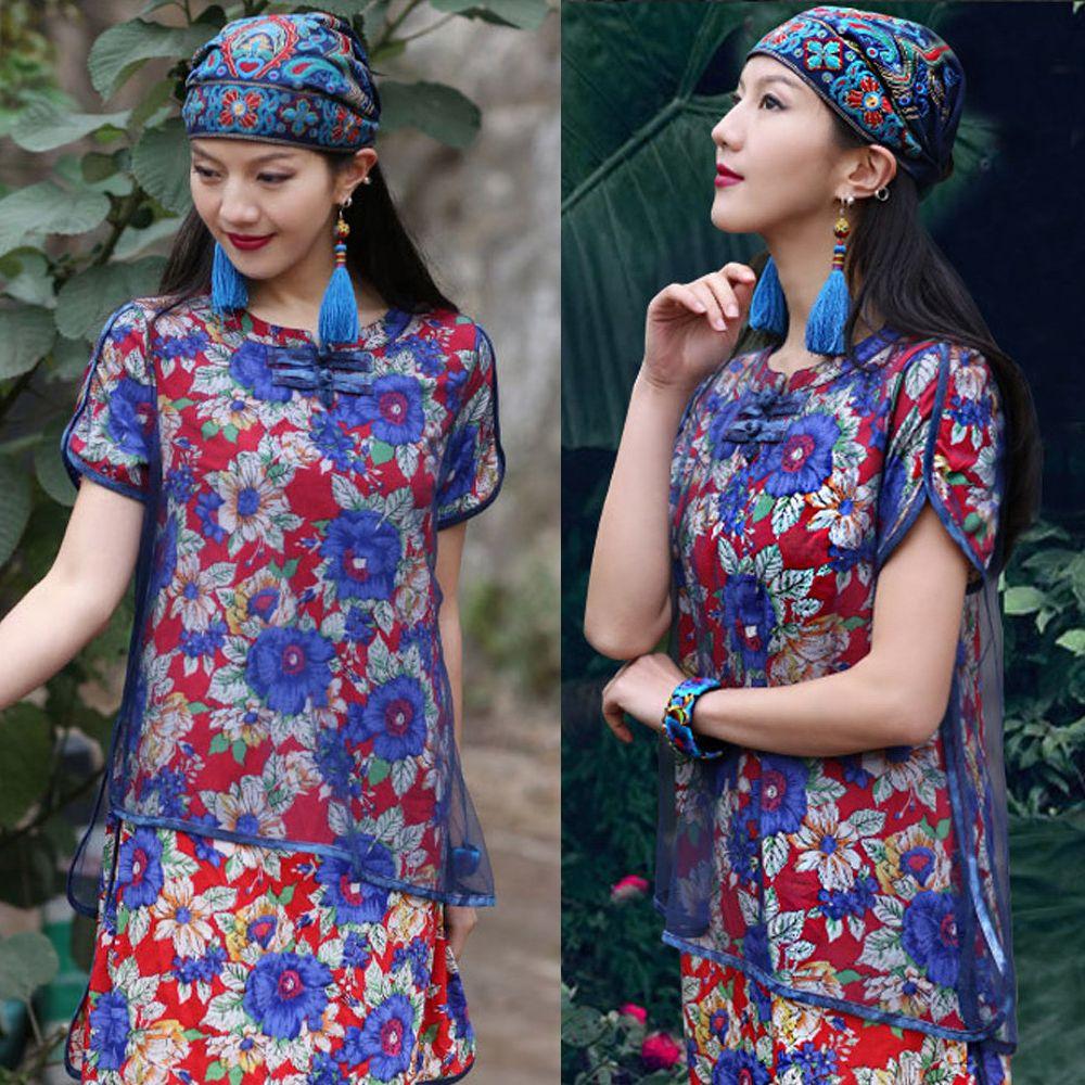 Ethnic Turban Hats Embroidery Headscarf Fashion Hair Cover Cap  for Women
