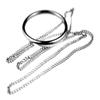 Metall Stahl Zauberring und Kette Nahaufnahme Illusion Requisit Metallknotenring an Kette Erwachsene