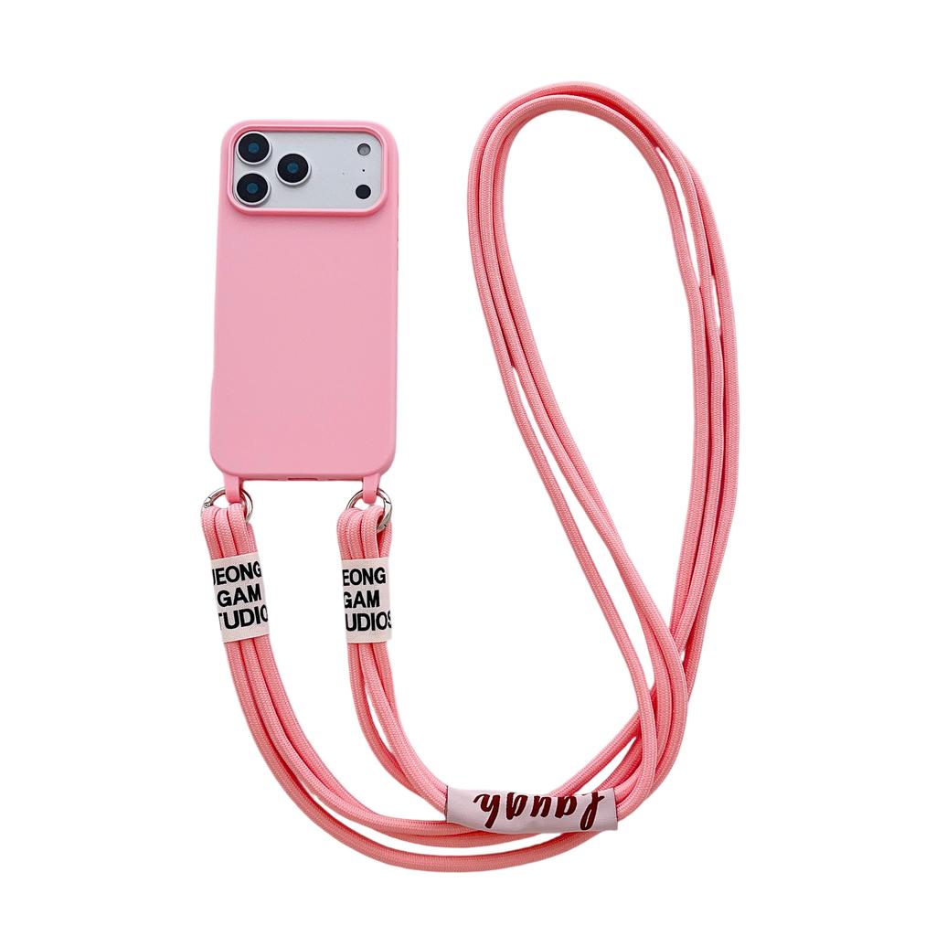 Crossbody Lanyard 2 Rope Liquid Silicone Case For iPhone 17 Air 17 16 15 14 13 12 11 Pro Max X XR Max 7 8 Plus Samsung S25 S24 23 Ultra Plus