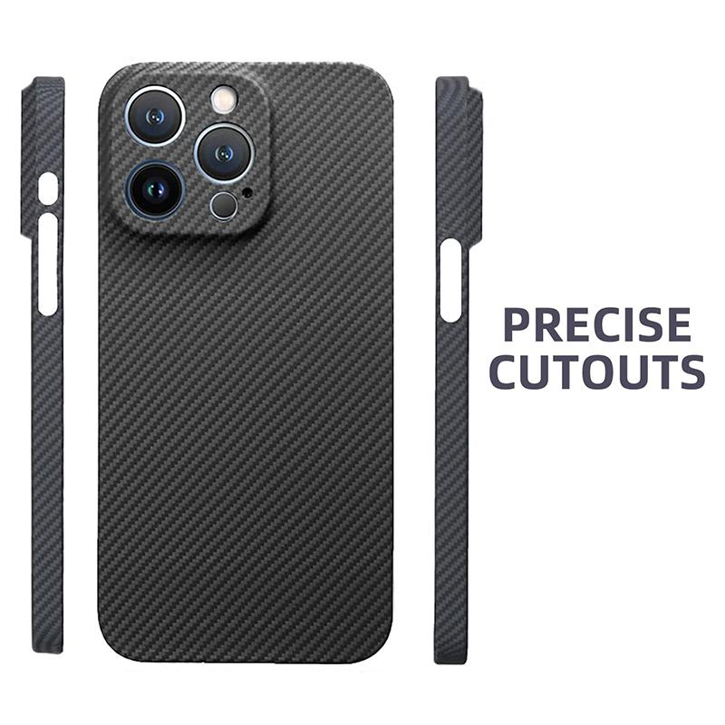 Mat Kasse med Kulfiber Mønster Til iPhone 15 14 13 12 Mini 11 Pro Xs Max X Xr Max 7 8 Plus SE 0,3 mm PP Frosted Fundas Coque