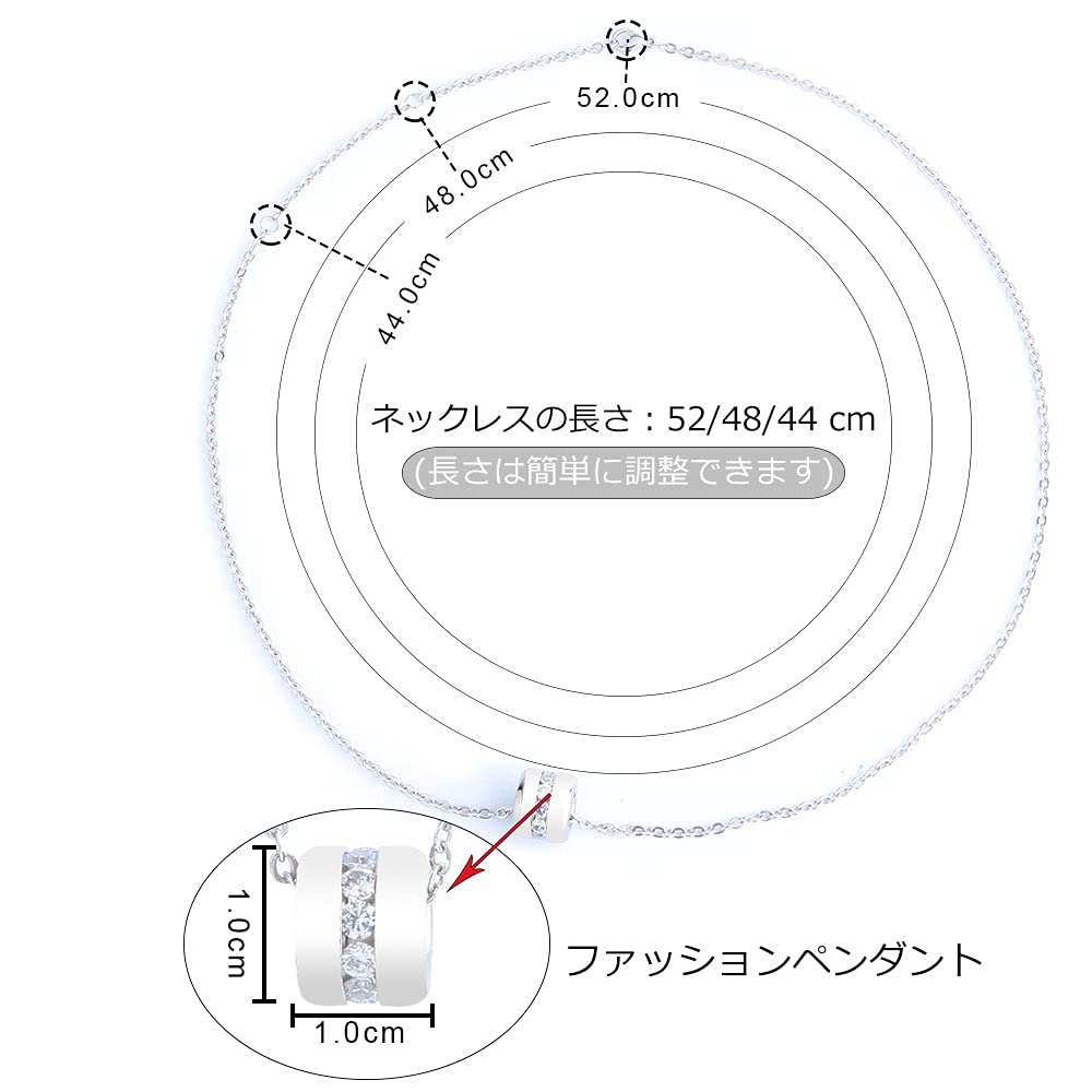 [N+NITROLUBE] Pure Titanium Necklace, Platinum Plated, Germanium Necklace, Silver, Women's Pendant, Fashion Jewelry