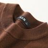 Semi fine spun round neck wool sweater with cashmere and sheep wool, men's knitted jacquard warm pullover sweater