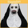 Creepy Latex Nun Mask For Halloween Parties And Scary Costume Events For Adults