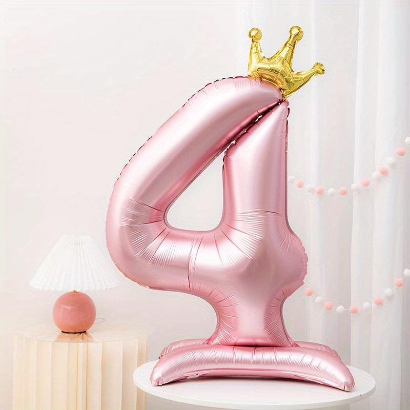 40 Inch Birthday Number Ballons Princess Birthday Pink Crown Balloons Wedding Party Ballons Decoration Birthday Number Balloon