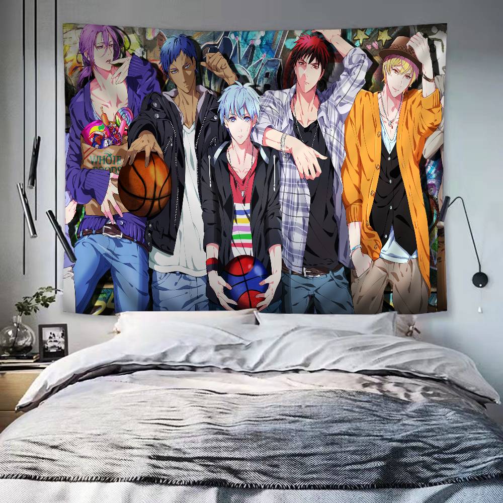 Kuroko No Basket Cartoon Tapestry Hippie Flower Wall Carpets Dorm Decor Art Home Decor