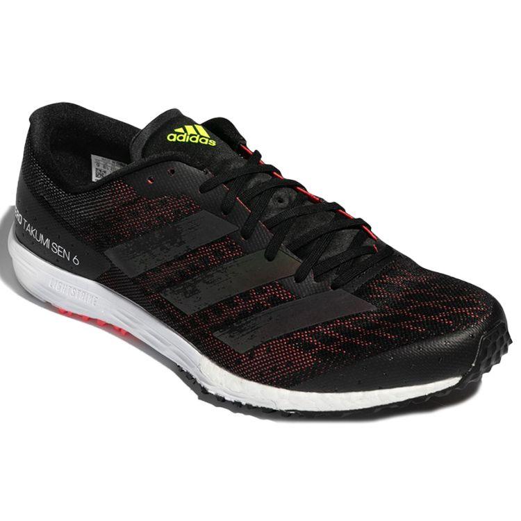 adidas Adizero Takumi Sen 6 Minimalist Mesh Synthetic Leather Cushioning Non-Slip Low-Top Marathon Running Shoes Unisex Sneakers EG4660