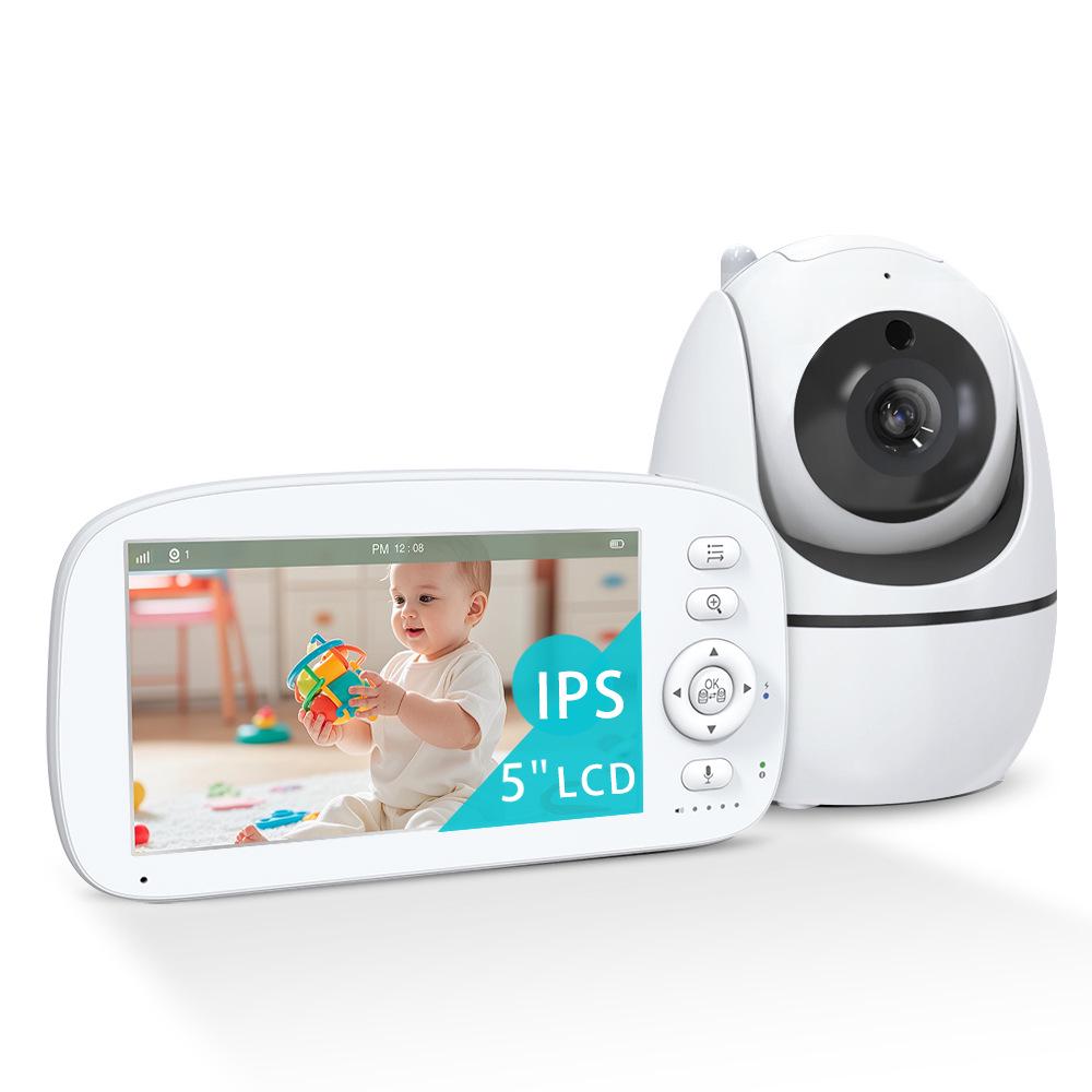 5 HD Baby Monitor with Temp, Lullabies & Two-Way Talk No Power Supply