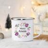 Merci Atsem In France Enamel Mugs Teacher's Day Drink Juice Coffee Dessert Cocoa Milk Handle Mug Festive Birthday Gifts
