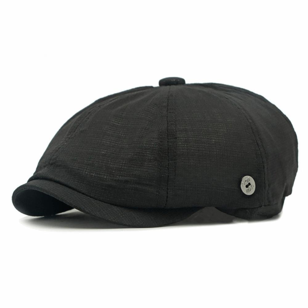 Casual Painter Beret Hats Solid Color Duck Tongue Hat New Sun Protection Hat  Outdoor чёрный