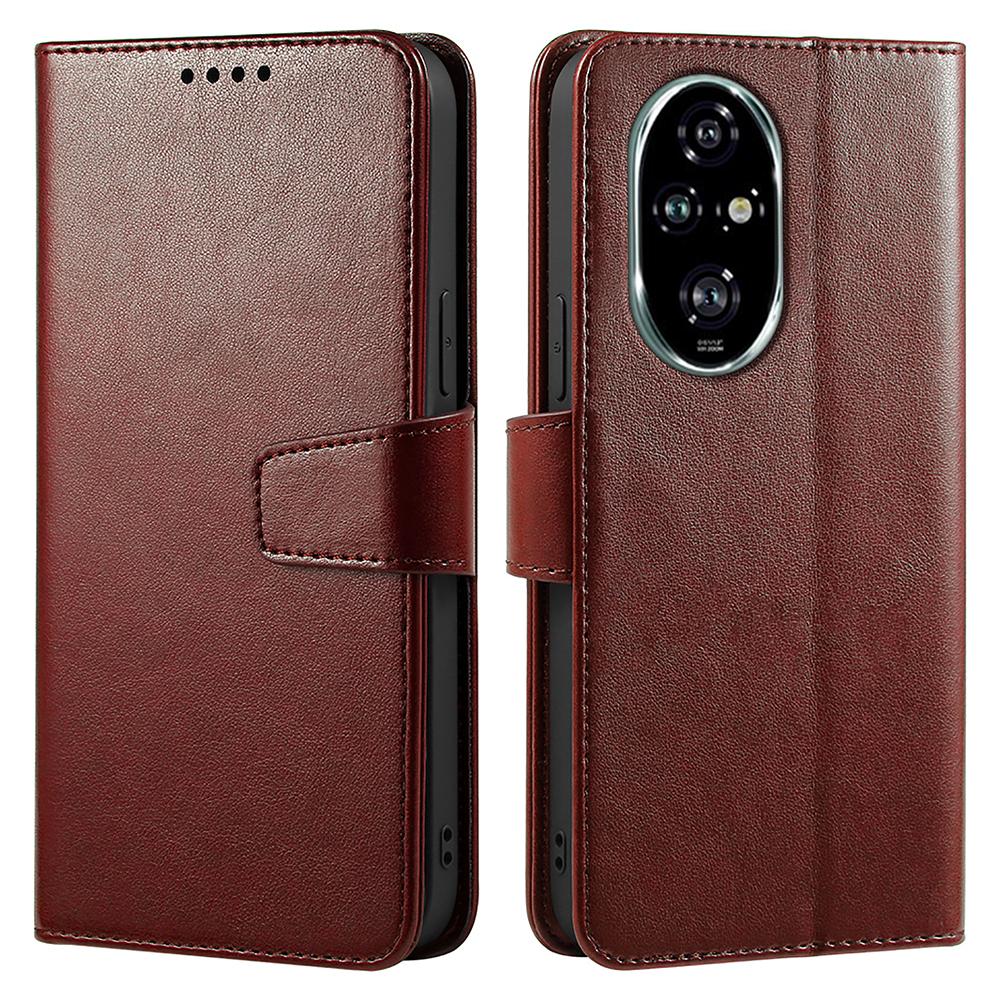 

Для Honor Honor 200 Pro 5G Чохол Підставка Тримач для карток Гаманець Шкіряна кришка для телефону Brown