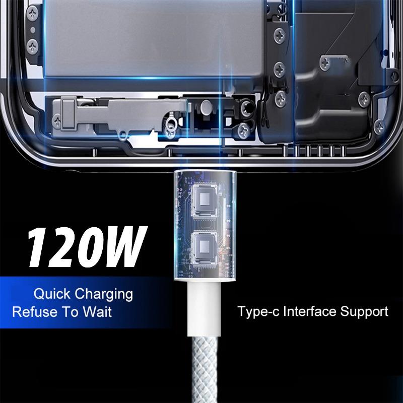 Doppel-Typ-C-Kabel Geeignet für iPhone 15 16 USB C zu Typ-C Ladekabel PD Schnellladung Hochgeschwindigkeits-Datenkabel für iPhone 16Pro