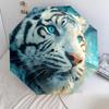 Tiger Head  Pattern, Automatic Folding Umbrella, Portable and Foldable Design, 8 Ribs, a Christmas or Birthday Gift.