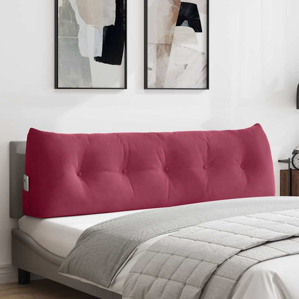 Back Cushion Burgundy Red 160 X 24 X 50 Cm Velvet