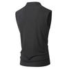 Men Sleeveless Knit Button Vest Lightweight Casual Summer Shirt Slim Fit Ribbed Texture Henley Style Top