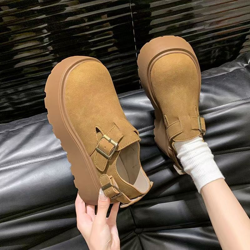 2025 autumn new popular Maillard small man height increase versatile casual shoes light one pedal loafers