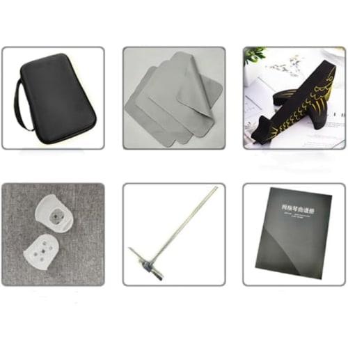 Chill Angels Kalimba, 34 Keys, Two Semitones, Thumb Piano, Sapele, C Key, Ebony Wood