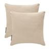 Ecru Cream Decorative Throw Pillow Covers | Pack of 2 Modern Plain Velvet Cushion Cover | Solid Color Pillowcases - Ecru Cream Velvet