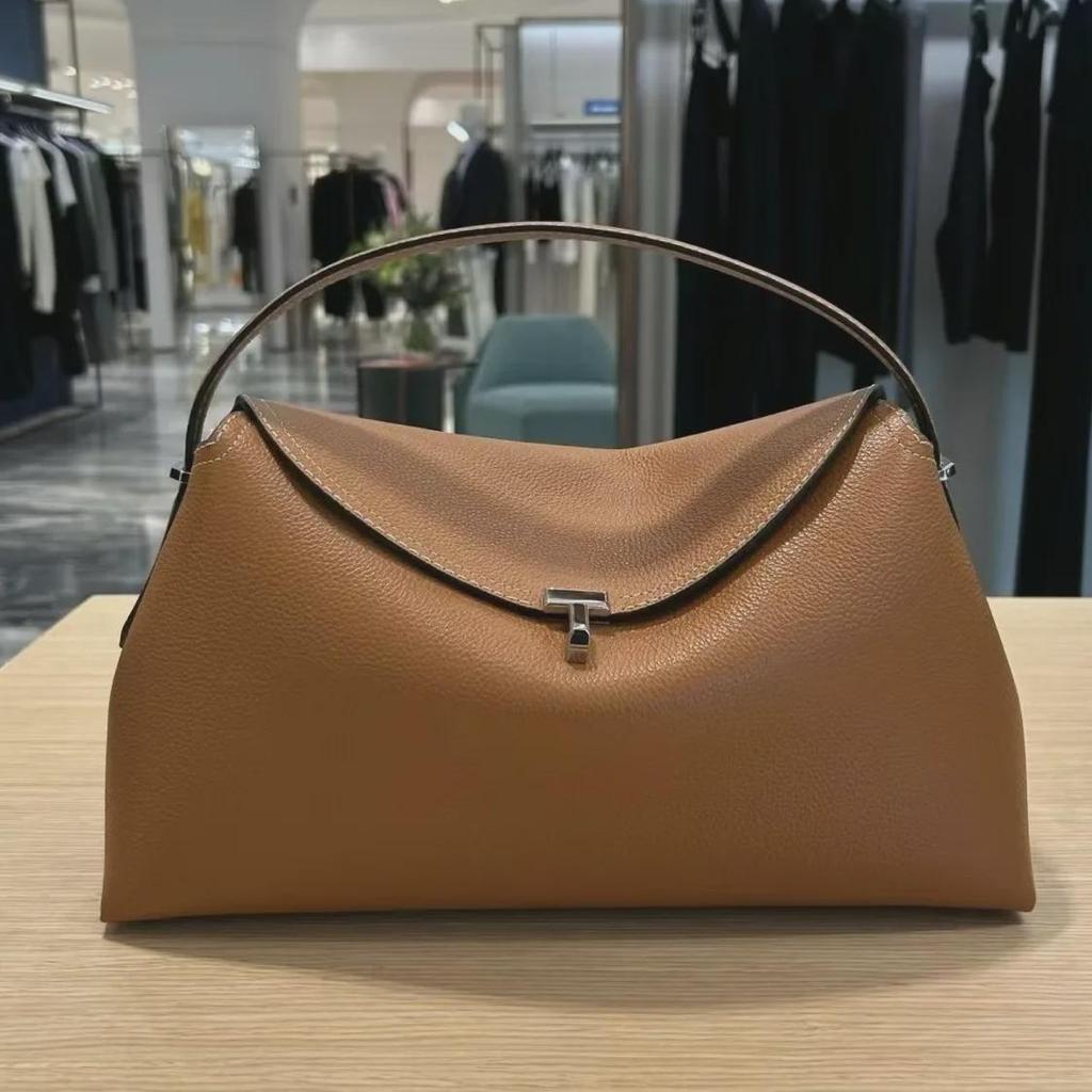 Luksuriøs svensk kuskinn pendlerbag: Skulderveske, crossbodyveske eller underarmsveske med høy kapasitet