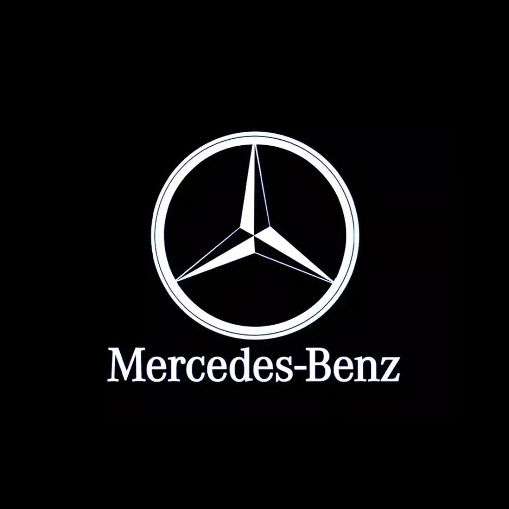 Car Sticker New 2025 For Mercedes Benz 2PC HD Car Door Welcome Light Car Badge Led Projector Lamp For Mercedes Benz A/B/C/E/M Cl