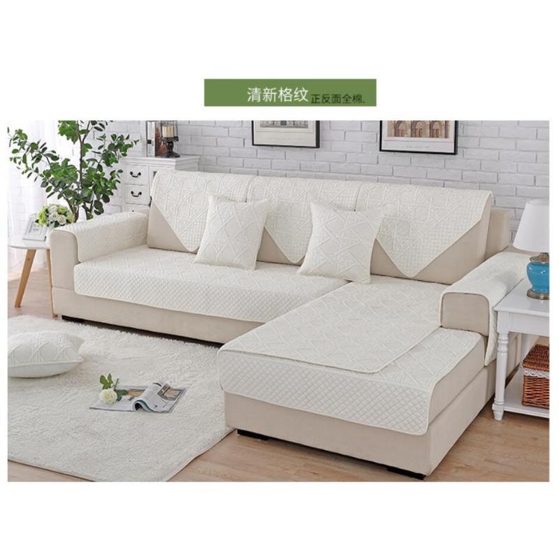Fashionable And Simple Double-Faced Pure Cotton Sofa Cushion Four All Season universal Anti Slip And Dustproof Sofa Cushion