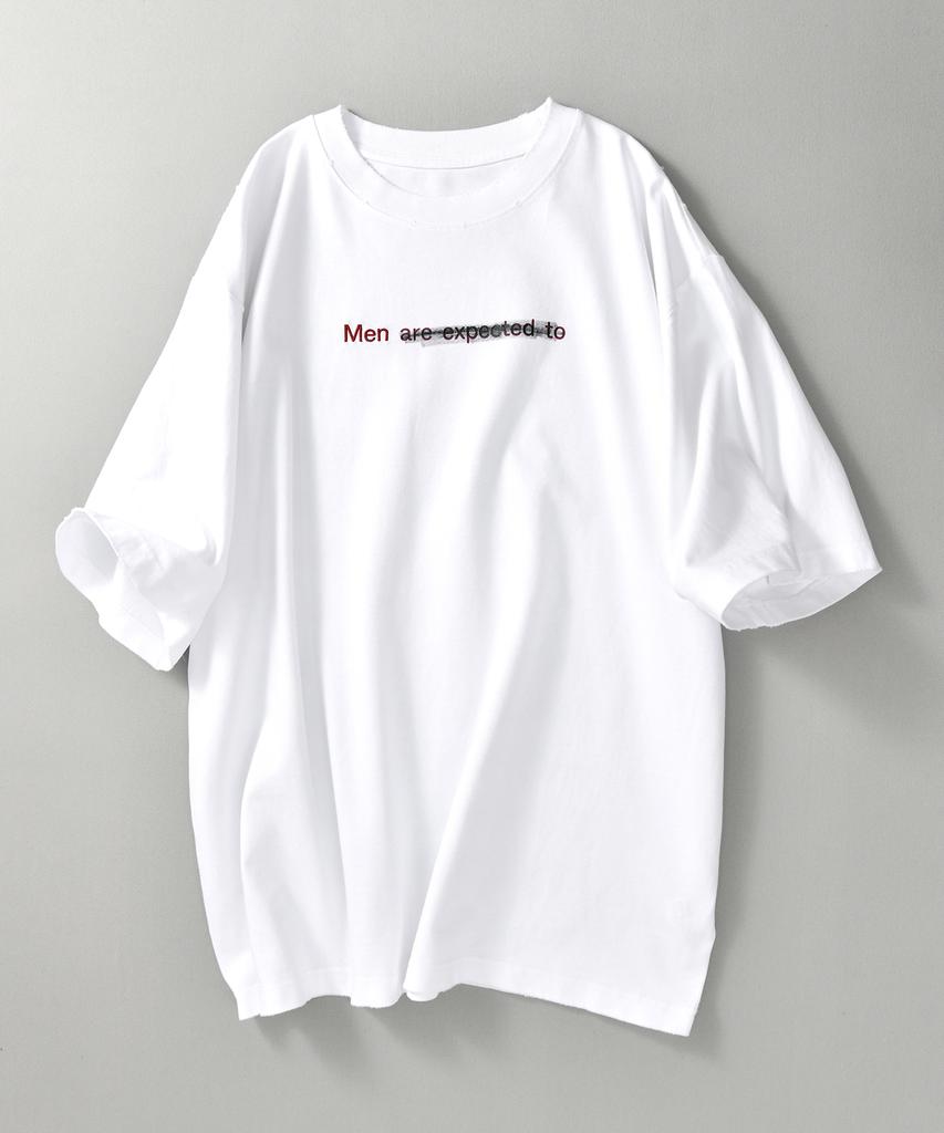 REEMNIK Lettering Print Oversized Round Short Sleeve T-Shirt [2 Colors]